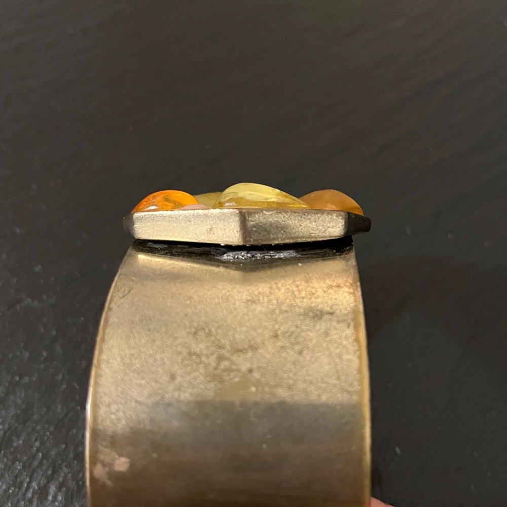 Kcr Large Heavy Statement Cuff Rustic Boho Band - image 4